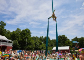 Aerial Silks Performance for PEX summer festival