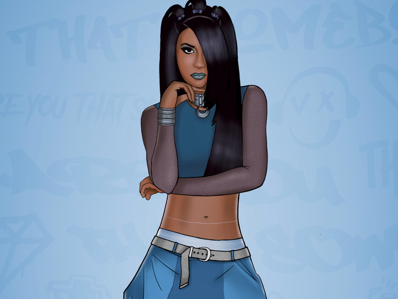 Aaliyah digital illustration